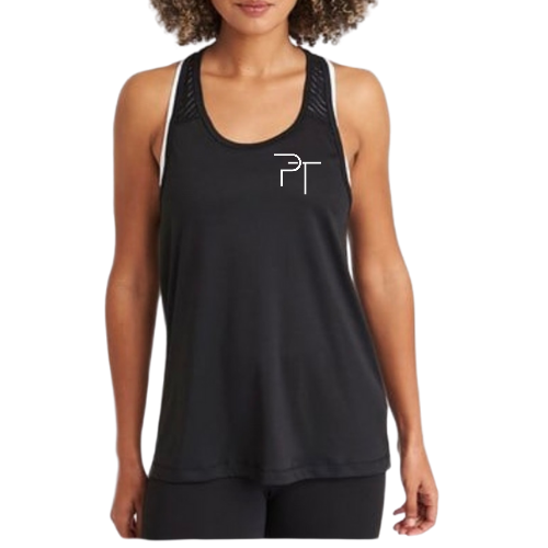 Loose vest with mesh racer back detail